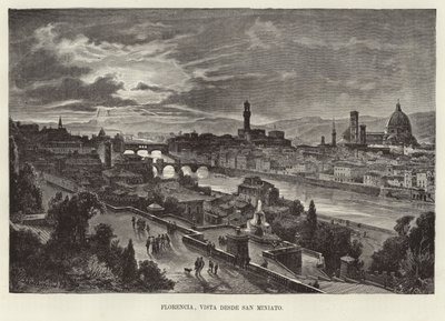 Florenz, Blick von San Miniato von Gustave Bauernfeind