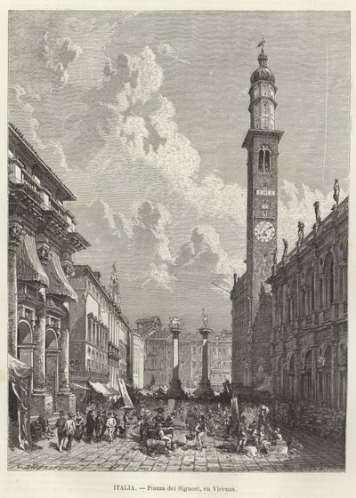 Piazza dei Signori in Vicenza von Gustave Bauernfeind
