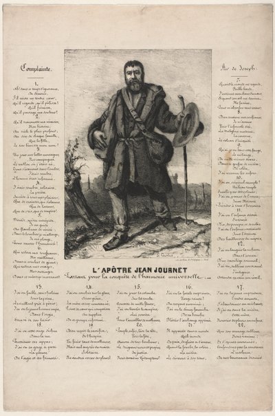 Jean Journet auf dem Weg zur Eroberung der universellen Harmonie von Gustave Courbet