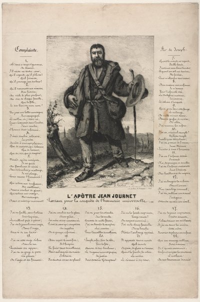 Jean Journet auf dem Weg zur Eroberung der universellen Harmonie, 1850 von Gustave Courbet