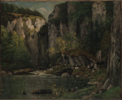 Fluss und Felsen von Gustave Courbet