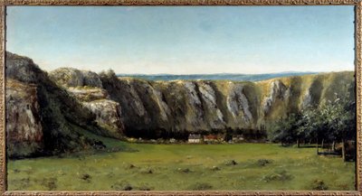 Felsige Landschaft um Flagey von Gustave Courbet