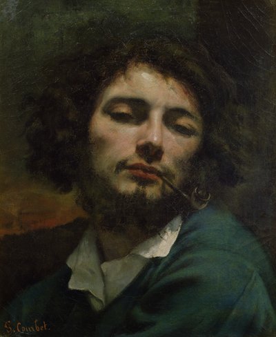 Selbstporträt oder Der Mann mit der Pfeife von Gustave Courbet