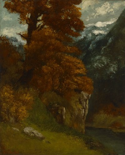 Das Tal bei Ornans (Bords du Doubs; Herbstwirkung) von Gustave Courbet