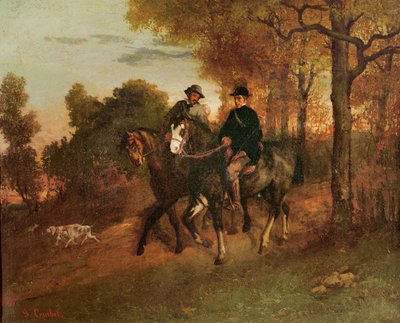 Die Rückkehr von der Jagd, 1857 von Gustave Courbet