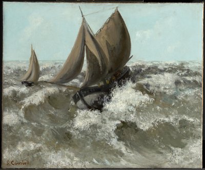 Das Segelboot (Meereslandschaft) von Gustave Courbet