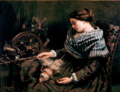 Die schlafende Spinnerin von Gustave Courbet