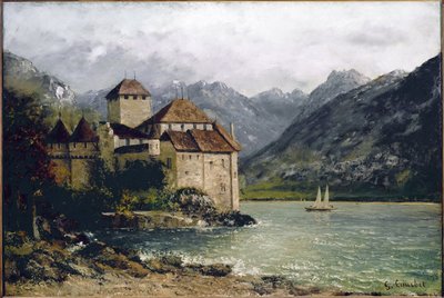 Ansicht des Schlosses Chillon am Genfersee von Gustave Courbet