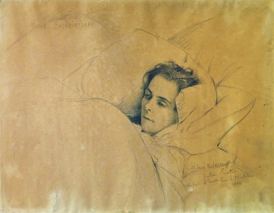 Der Tod von Maria Konstantinovna Bashkirtseva von Gustave Courtois