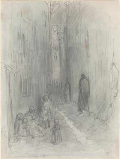 Eine Seitenstraße in London von Gustave Dore