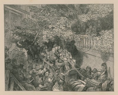 Ein überfüllter Pferdewagen von Gustave Dore
