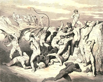 Ah! Wie sie beim ersten Schlag aufsprangen!, ca. 1890 von Gustave Dore