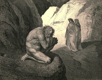 Verfluchter Wolf! Deine Wut soll dich innerlich verzehren!, ca. 1890 von Gustave Dore