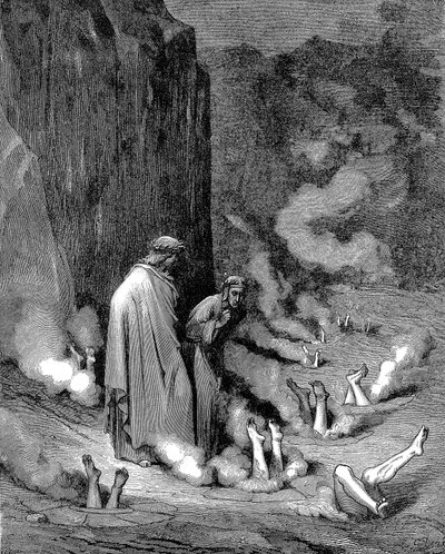 Dante und Virgil in der Hölle, 1863 von Gustave Dore