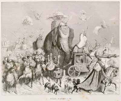 Eselshaut, Illustration für die vollständigen Märchen von Charles Perrault, von Gustave Doré von Gustave Dore