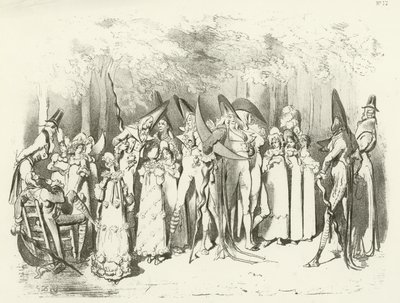 Moden unter dem Direktorium 1798. Die Unglaublichen (Gravur) von Gustave Dore