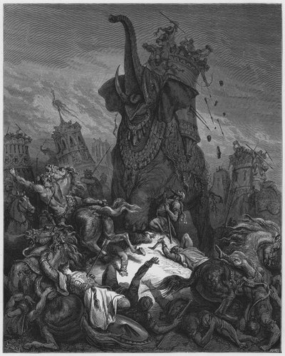 Gustave Doré Bibel: Tod von Eleazar von Gustave Dore