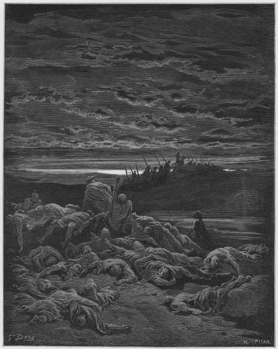 Gustave Doré Bibel: Tod der Söhne Jerubbaals von Gustave Dore