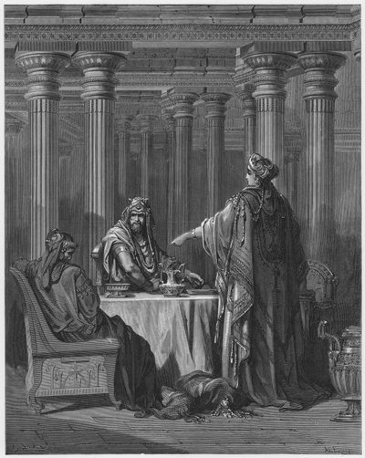 Gustave Doré Bibel: Esther beschuldigt Haman von Gustave Dore