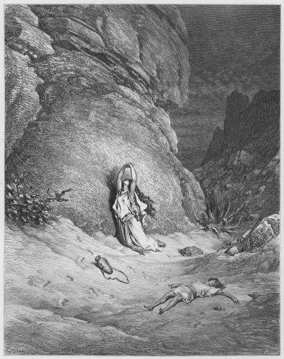 Hagar und Ismael in der Wüste von Gustave Dore