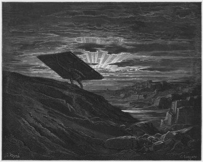 Gustave Dore Bibel: Samson trägt die Tore von Gaza weg von Gustave Dore