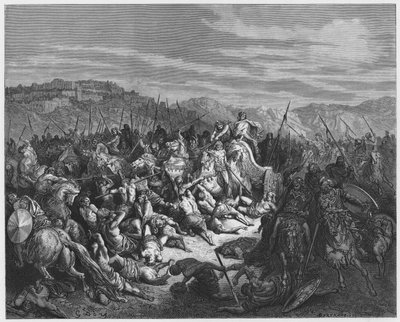 Gustave Doré Bibel: Schlachtung der Syrer durch die Kinder Israels von Gustave Dore