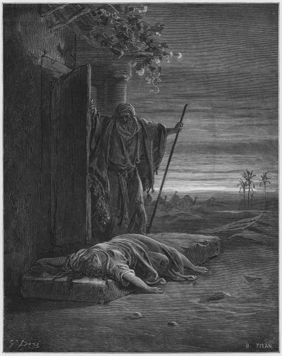 Der Levit findet die Leiche der Frau von Gustave Dore