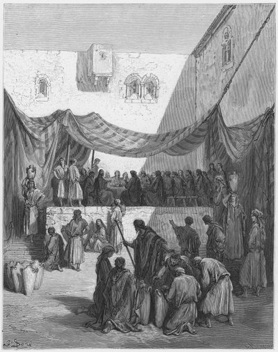 Gustave Doré Bibel: Die Hochzeit zu Kana von Gustave Dore