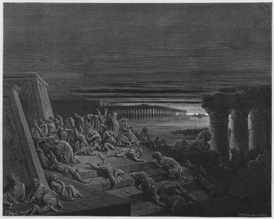Gustave Doré Bibel: Die Plage der Dunkelheit von Gustave Dore