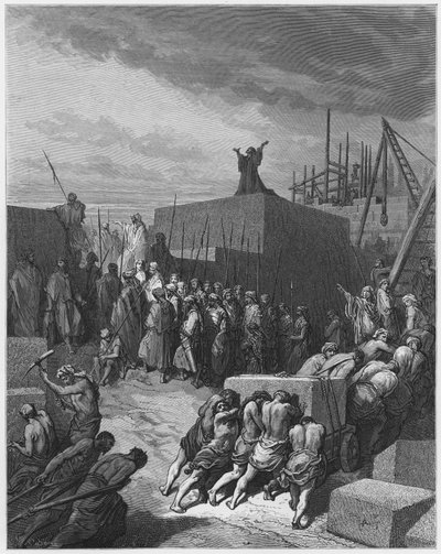 Gustave Doré Bibel: Der Wiederaufbau des Tempels von Gustave Dore