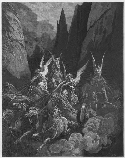 Gustave Doré Bibel: Die Vision der vier Streitwagen von Gustave Dore