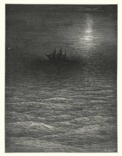 Gustave Doré Illustration für Coleridges Rime of the Ancient Mariner (Gravur) von Gustave Dore