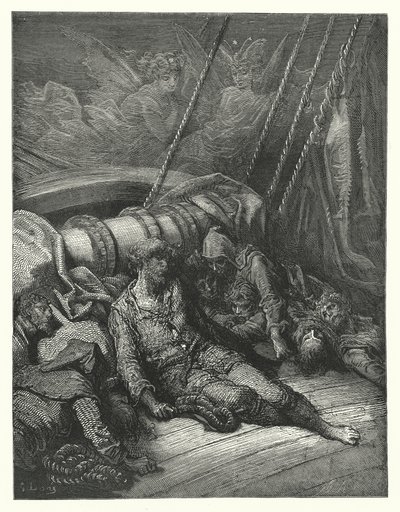Gustave Doré Illustration für Coleridges Rime of the Ancient Mariner (Gravur) von Gustave Dore