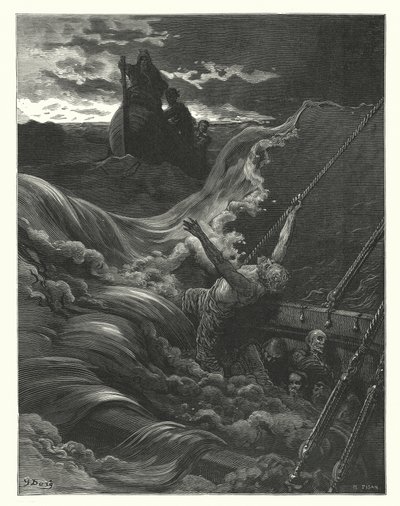 Gustave Doré Illustration für Coleridges Rime of the Ancient Mariner (Gravur) von Gustave Dore