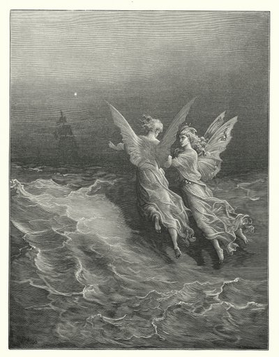 Gustave Doré Illustration für Coleridges Rime of the Ancient Mariner (Gravur) von Gustave Dore