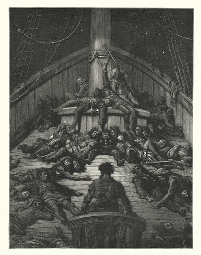 Gustave Doré Illustration für Coleridges Rime of the Ancient Mariner (Gravur) von Gustave Dore