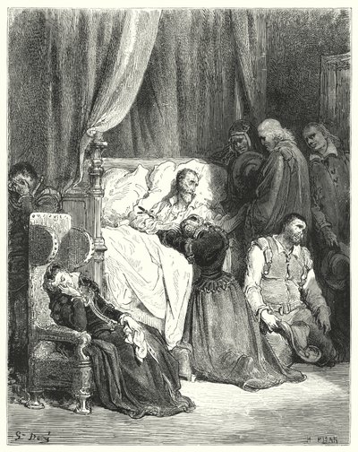 Tod von Don Quixote (Illustration von Don Quixote) von Gustave Dore