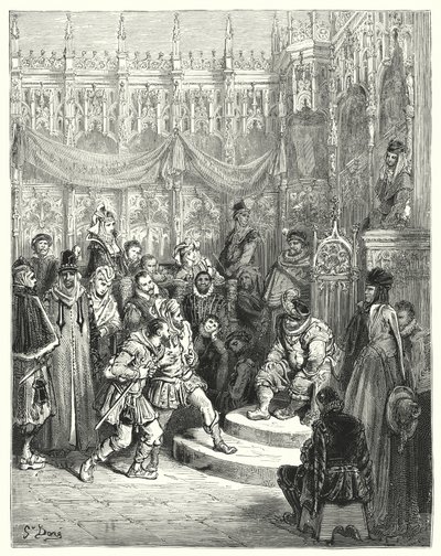 Gustave Dorés Don Quixote: "Gouverneur Sancho Panza, der Gerechtigkeit übt" von Gustave Dore