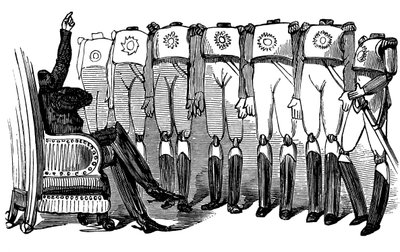 Geschichte des Heiligen Russland. Nikolaus I. hält eine Rede vor den Wachen, 1854 von Gustave Dore