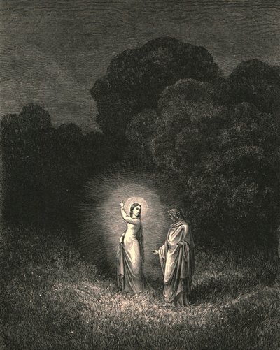 Ich, der dich nun auf diese Mission schickt, bin Beatrice, ca. 1890 von Gustave Dore
