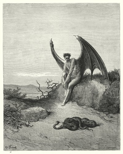 Illustration von Gustave Doré für Miltons Paradise Lost, Buch IX, Zeilen 182, 183 von Gustave Dore