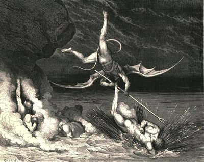 Auf der Jagd rief er daher aus, Du bist gefangen, um 1890 von Gustave Dore