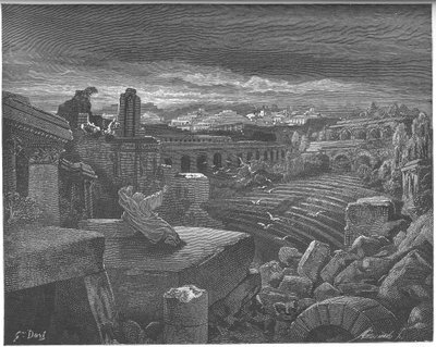 Jesajas Vision der Zerstörung Babylons von Gustave Dore