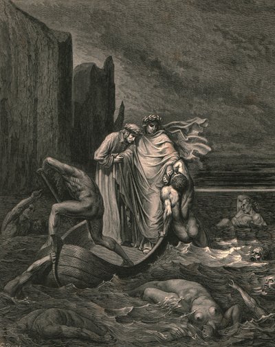 Mein weiser Lehrer, der ihn zurückdrängt, um 1890 von Gustave Dore