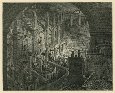 Über London mit der Eisenbahn von Gustave Dore