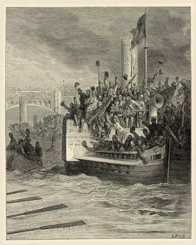 Oxford und Cambridge Bootsrennen, Putney von Gustave Dore