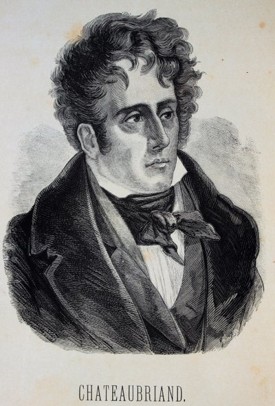 Porträt von François-René, vicomte de Chateaubriand 1768-1848, 1880 von Gustave Dore