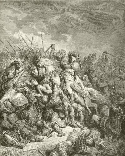 Richard in der Schlacht von Arsur von Gustave Dore