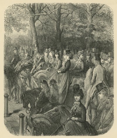 Rotten Row, Hyde Park, London von Gustave Dore