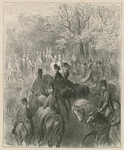 Rotten Row, Hyde Park, London von Gustave Dore